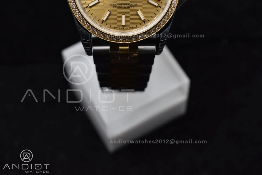 DateJust 36 SS 126283rbr VSF 1:1 Best Edition 904L Steel YG Textured Dial on Jubilee Bracelet VS3235