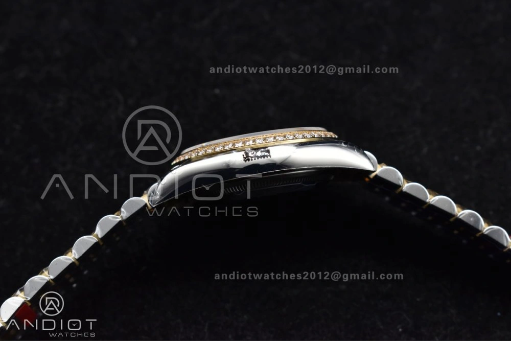 DateJust 36 SS 126283rbr VSF 1:1 Best Edition 904L Steel YG Textured Diamonds Dial on Jubilee Bracelet VS3235