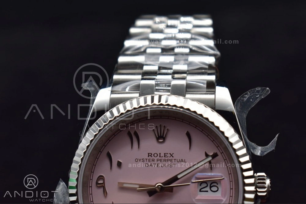 DateJust 36 SS DIWF 1:1 Best Edition 904L Steel Pink Arabic Dial on Jubilee Bracelet SA3235