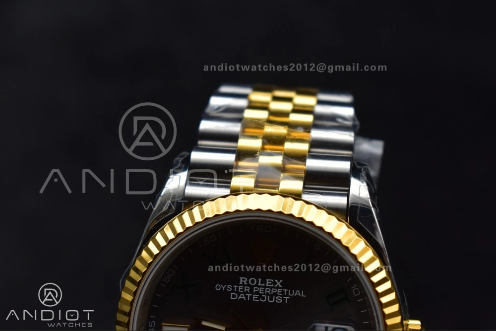 DateJust 36 SS RG 126231 VSF 1:1 Best Edition 904L Steel Gray Dial Green Roman Marker on Jubilee Bracelet VS3235