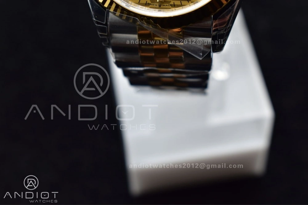 DateJust 36 SS YG 126231 VSF 1:1 Best Edition 904L Steel Gold Textured Dial on Jubilee Bracelet VS3235