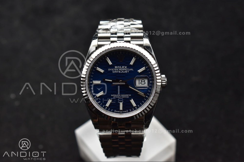 DateJust 36mm 126234 904L SS VSF 1:1 Best Edition Blue Checked Dial on Jubilee Bracelet VS3235