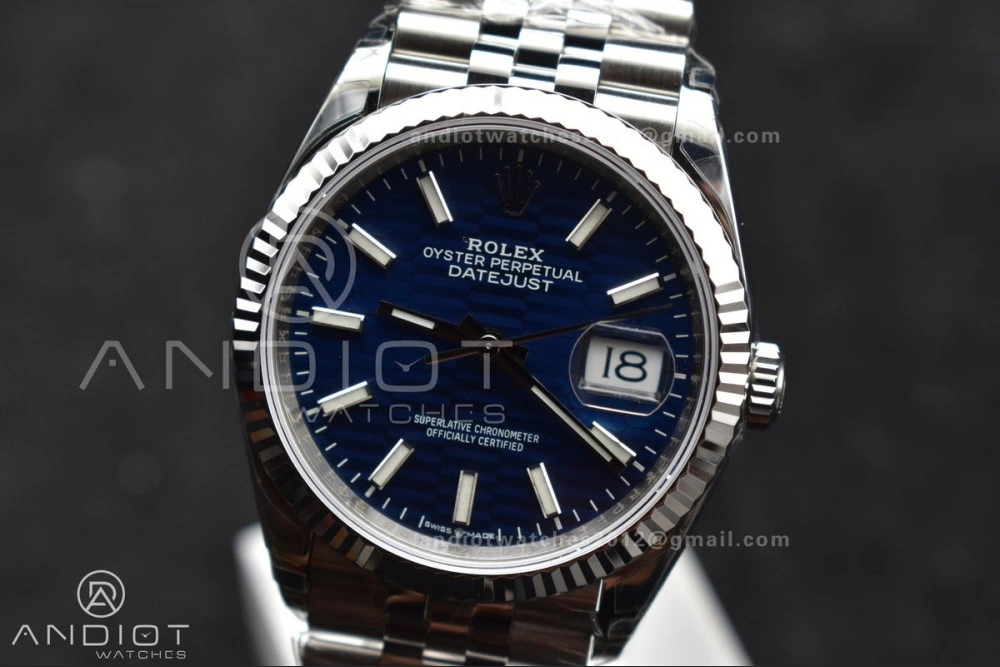 DateJust 36mm 126234 904L SS VSF 1:1 Best Edition Blue Checked Dial on Jubilee Bracelet VS3235