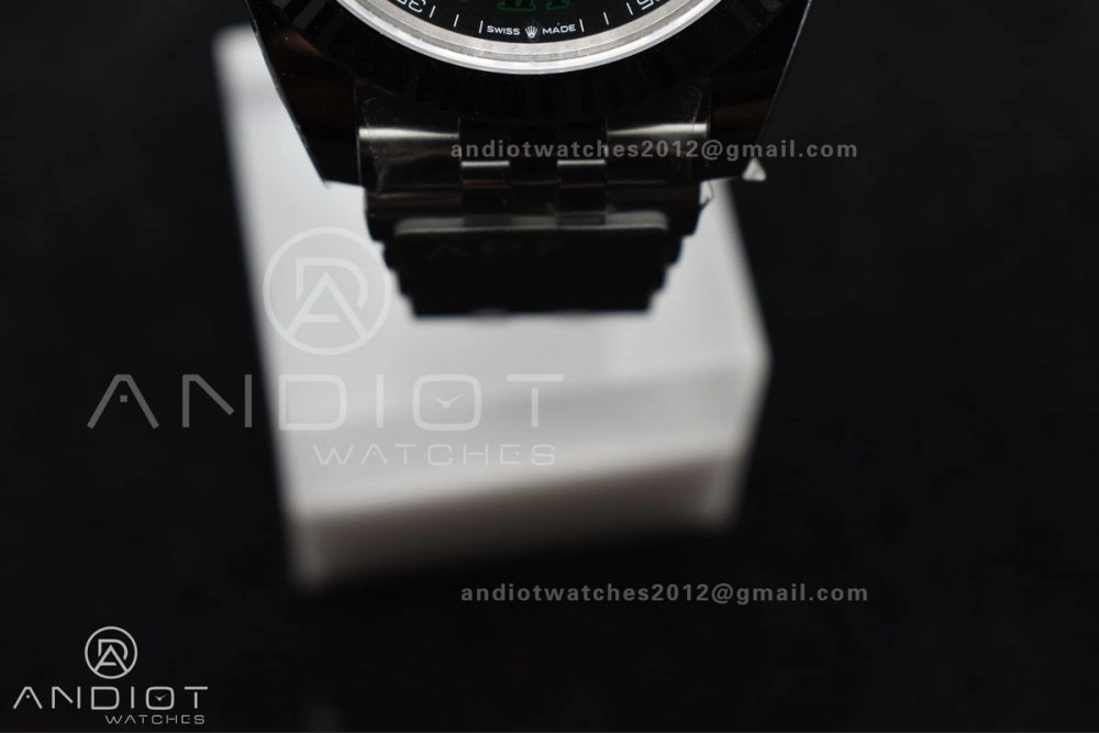 DateJust 41 126330 Wimbledon 904L SS ARF 1:1 Best Edition Gray Dial Green Roman On Jubilee Bracelet Vr3235