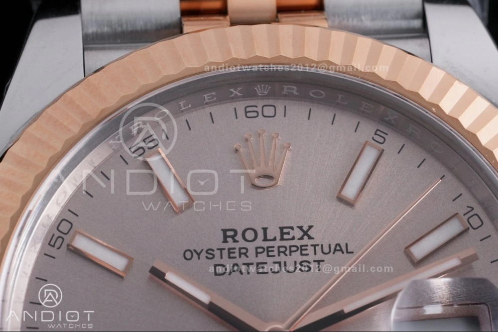 DateJust 41 126331 Clean 1:1 Best Edition 904L Steel Champagne Dial on SS RG Jubilee Bracelet SH3235