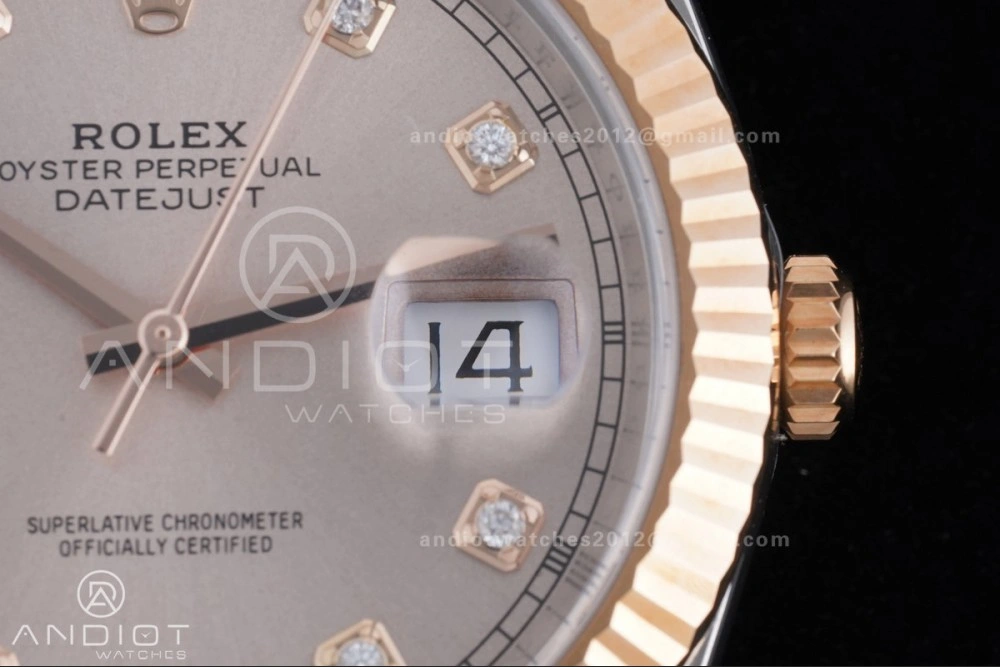 DateJust 41 126331 Clean 1:1 Best Edition 904L Steel RG Diamonds Dial on SS RG Jubilee Bracelet SH3235