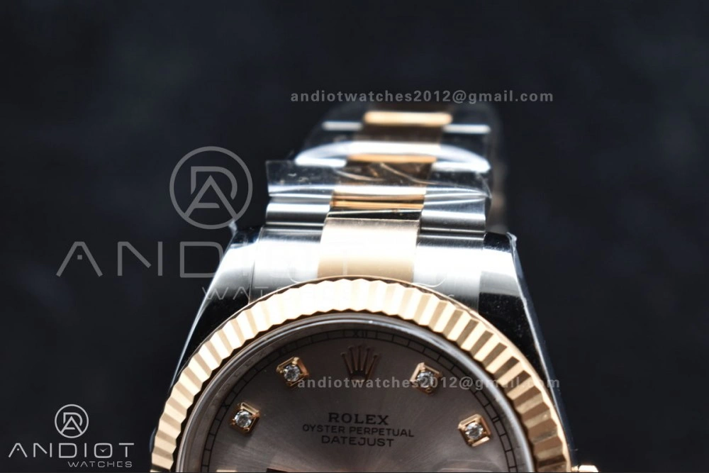 DateJust 41 126331 Clean 1:1 Best Edition 904L Steel RG Diamonds Dial on SS RG Jubilee Bracelet VR3235