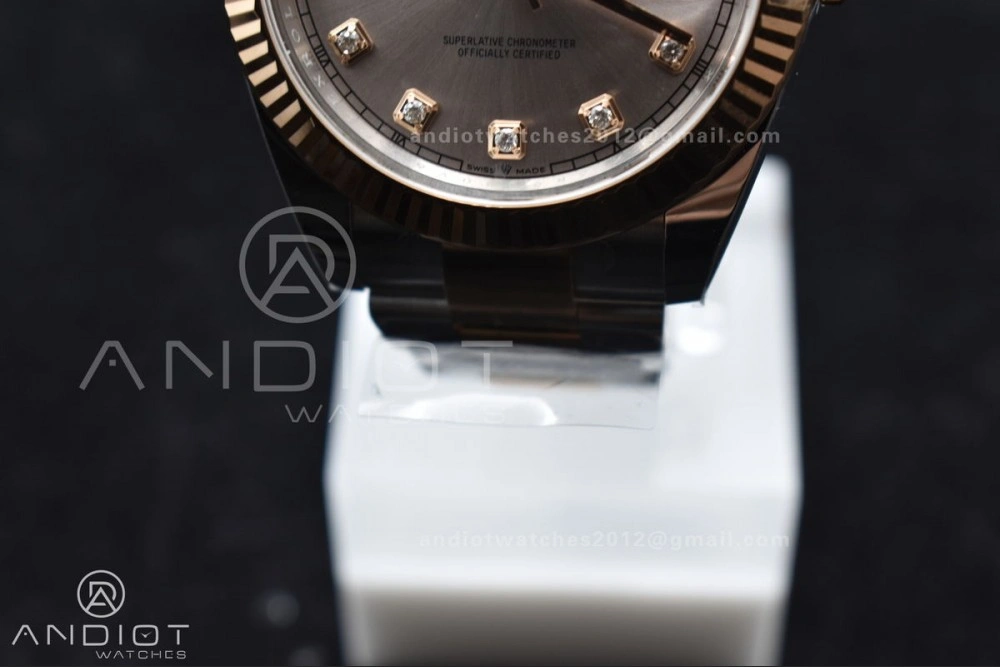 DateJust 41 126331 Clean 1:1 Best Edition 904L Steel RG Diamonds Dial on SS RG Jubilee Bracelet VR3235