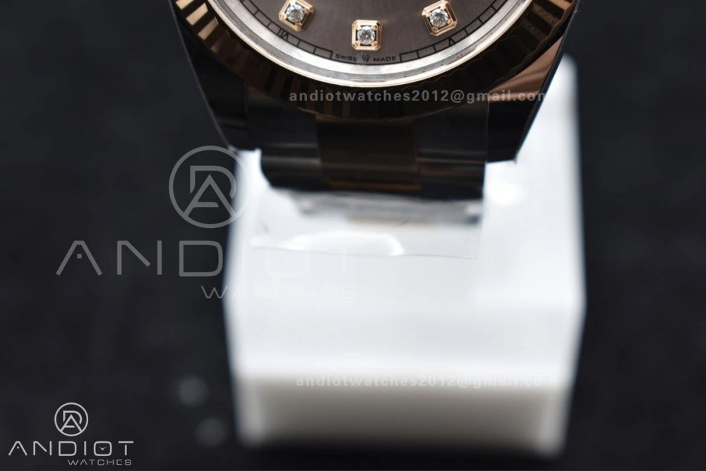 DateJust 41 126331 Clean 1:1 Best Edition 904L Steel RG Diamonds Dial on SS RG Jubilee Bracelet VR3235