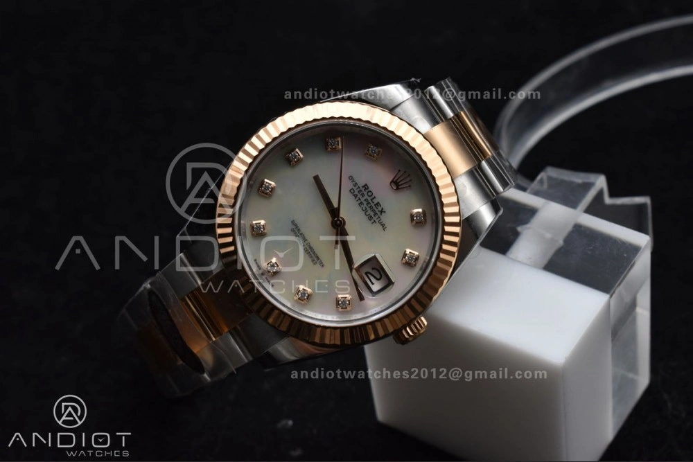 DateJust 41 126331 Clean 1:1 Best Edition 904L Steel White MOP Diamonds Dial RG on Jubilee Bracelet VR3235