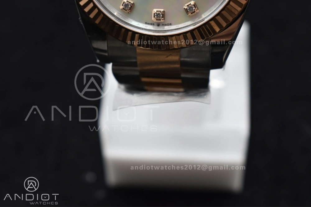DateJust 41 126331 Clean 1:1 Best Edition 904L Steel White MOP Diamonds Dial RG on Jubilee Bracelet VR3235