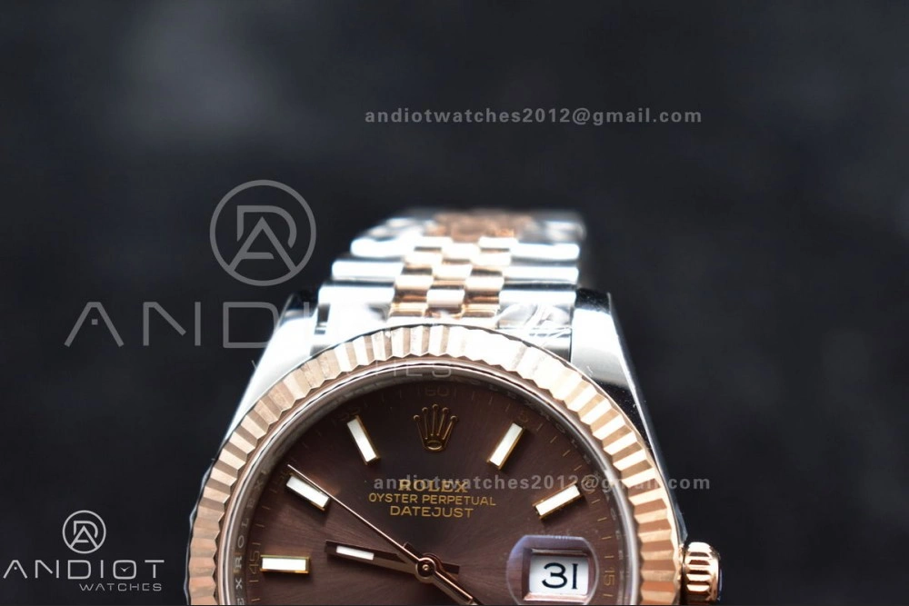 DateJust 41 126331 VSF 1:1 Best Edition 904L Steel Brown Dial on SS RG Jubilee Bracelet VS3235
