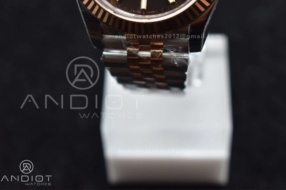 DateJust 41 126331 VSF 1:1 Best Edition 904L Steel Brown Dial on SS RG Jubilee Bracelet VS3235