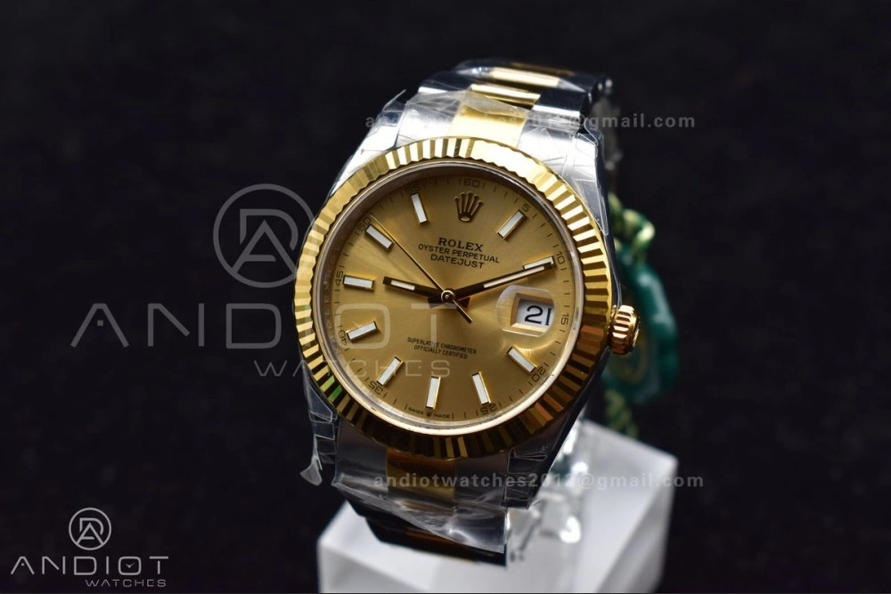 DateJust 41 126333 904L SS YG VSF 1:1 Best Edition YG Dial on Oyster Bracelet VS3235