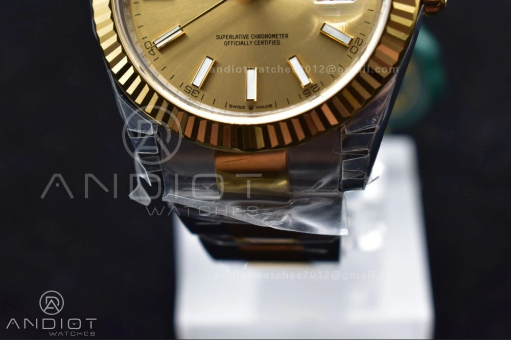 DateJust 41 126333 904L SS YG VSF 1:1 Best Edition YG Dial on Oyster Bracelet VS3235