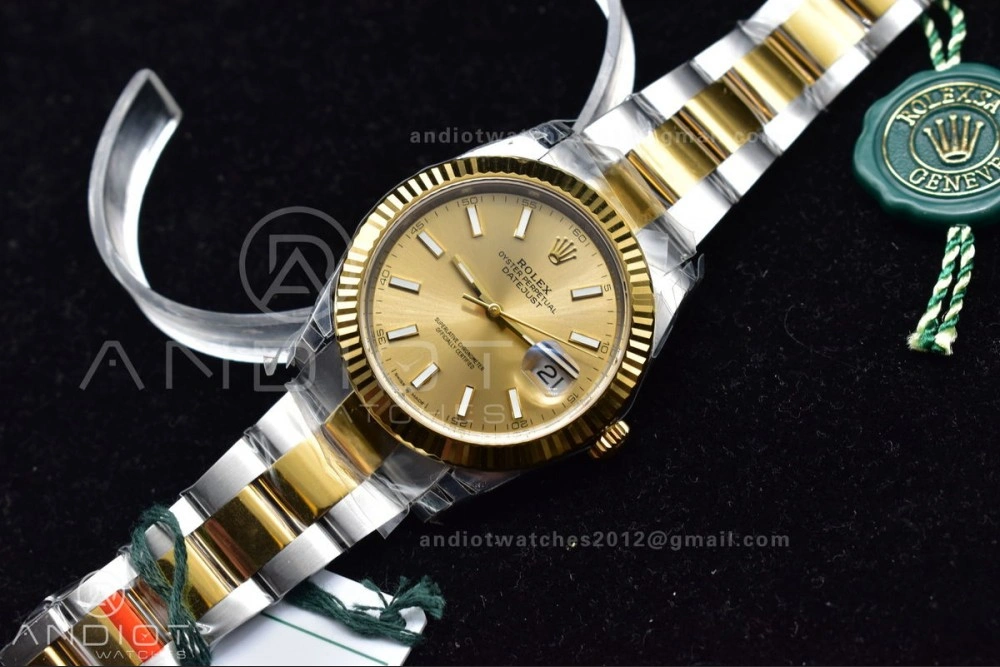 DateJust 41 126333 904L SS YG VSF 1:1 Best Edition YG Dial on Oyster Bracelet VS3235