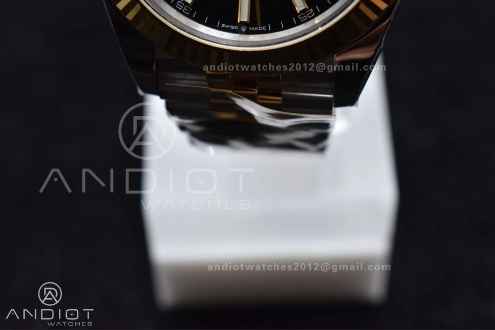 DateJust 41 126333 Clean 1:1 Best Edition 904L Steel Black Stick Dial on SS YG Jubilee Bracelet VR3235
