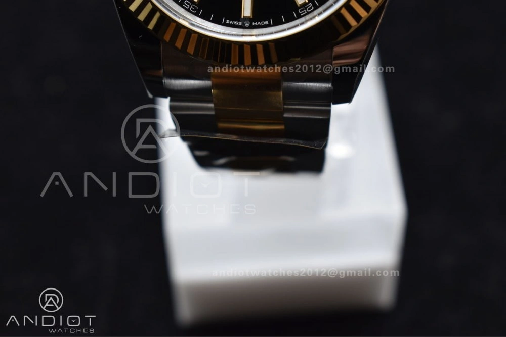 DateJust 41 126333 Clean 1:1 Best Edition 904L Steel Black Stick Dial on SS YG Oyster Bracelet VR3235