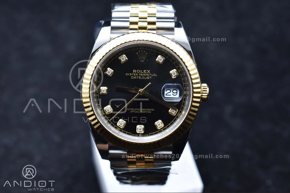 DateJust 41 126333 Clean 1:1 Best Edition 904L Steel YG Diamonds Dial On SS YG Jubilee Bracelet VR3235