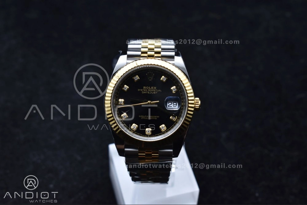 DateJust 41 126333 Clean 1:1 Best Edition 904L Steel YG Diamonds Dial On SS YG Jubilee Bracelet VR3235