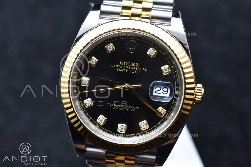 DateJust 41 126333 Clean 1:1 Best Edition 904L Steel YG Diamonds Dial On SS YG Jubilee Bracelet VR3235