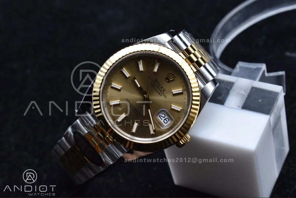 DateJust 41 126333 Clean 1:1 Best Edition 904L Steel YG Stick Dial on SS YG Jubilee Bracelet VR3235