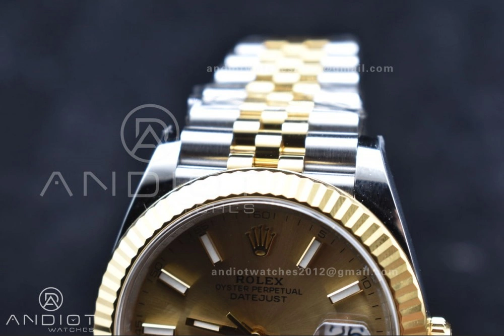 DateJust 41 126333 Clean 1:1 Best Edition 904L Steel YG Stick Dial on SS YG Jubilee Bracelet VR3235