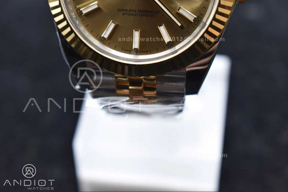 DateJust 41 126333 Clean 1:1 Best Edition 904L Steel YG Stick Dial on SS YG Jubilee Bracelet VR3235