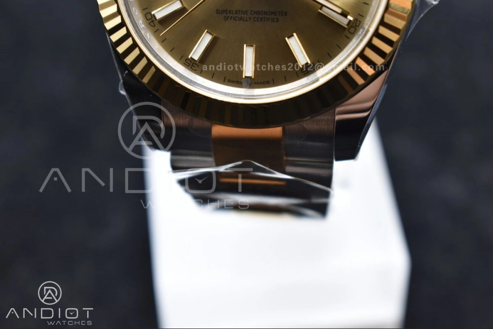 DateJust 41 126333 Clean 1:1 Best Edition 904L Steel YG Stick Dial on SS YG Oyster Bracelet VR3235