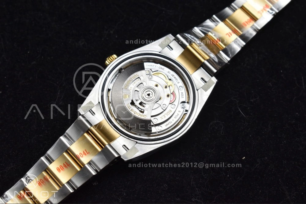 DateJust 41 126333 Clean 1:1 Best Edition 904L Steel YG Textured Dial on SS YG Oyster Bracelet VR3235