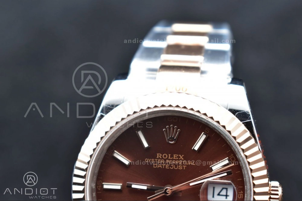 DateJust 41 126333 GMF Best Edition RG Plated Coffee Dial on SS RG Oyster Bracelet A3235