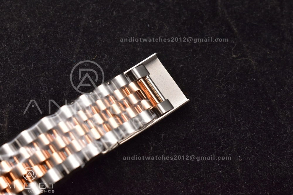 DateJust 41 126333 SS RG ARF 1:1 Best Edition 904L Steel Gray Green Roman Dial on SS RG Jubilee Bracelet SH3235 (Gain Weight)