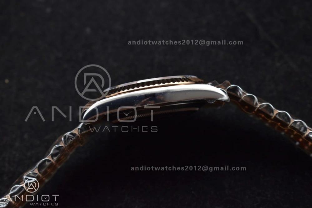 DateJust 41 126333 SS RG ARF 1:1 Best Edition 904L Steel Gray Green Roman Dial on SS RG Jubilee Bracelet SH3235 (Gain Weight)