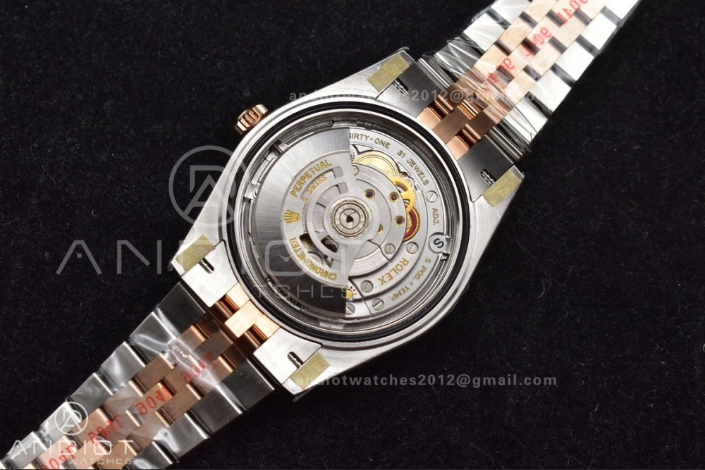 DateJust 41 126333 SS RG ARF 1:1 Best Edition 904L Steel Gray Green Roman Dial on SS RG Jubilee Bracelet SH3235 (Gain Weight)