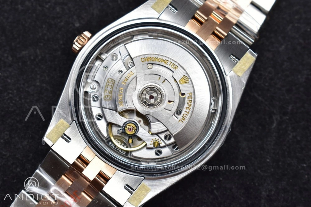 DateJust 41 126333 SS RG ARF 1:1 Best Edition 904L Steel Gray Green Roman Dial on SS RG Jubilee Bracelet SH3235 (Gain Weight)