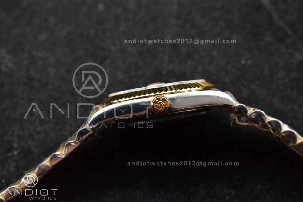 DateJust 41 126333 SS YG ARF 1:1 Best Edition 904L Steel Gray Green Roman Dial on SS YG Jubilee Bracelet SH3235 (Gain Weight)