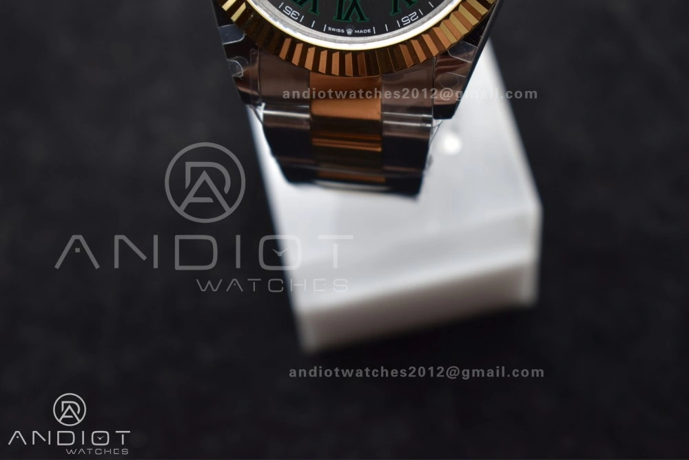 DateJust 41 126333 SS YG GMF 1:1 Best Edition 904L Steel Gray Green Roman Dial on SS YG Oyster Bracelet A2836