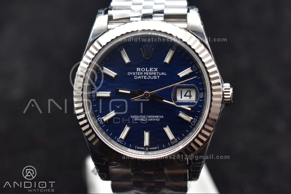 DateJust 41 126334 904L SS VSF 1:1 Best Edition Blue Checked Dial on Jubilee Bracelet VS3235
