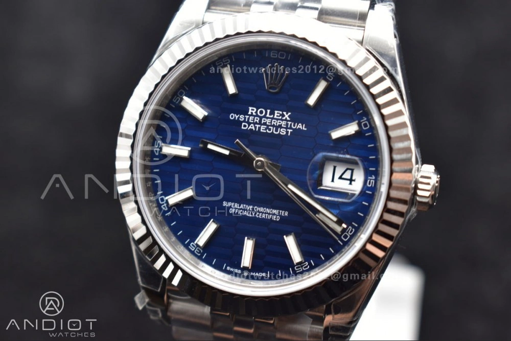 DateJust 41 126334 904L SS VSF 1:1 Best Edition Blue Checked Dial on Jubilee Bracelet VS3235