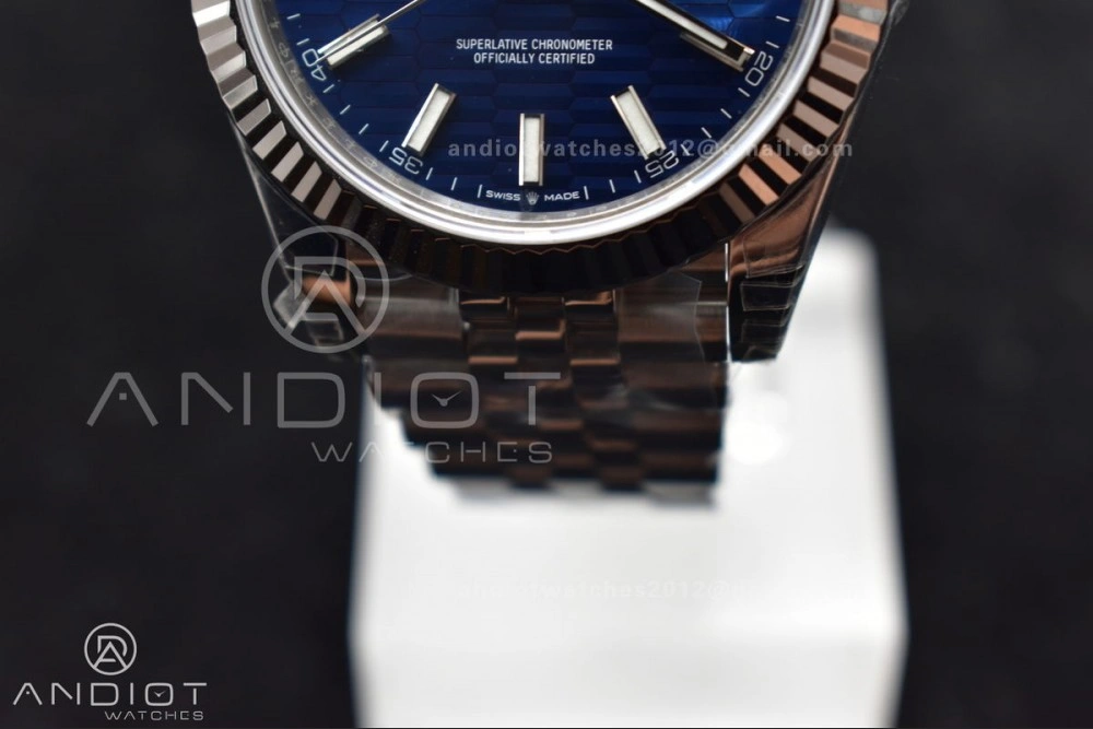DateJust 41 126334 904L SS VSF 1:1 Best Edition Blue Checked Dial on Jubilee Bracelet VS3235
