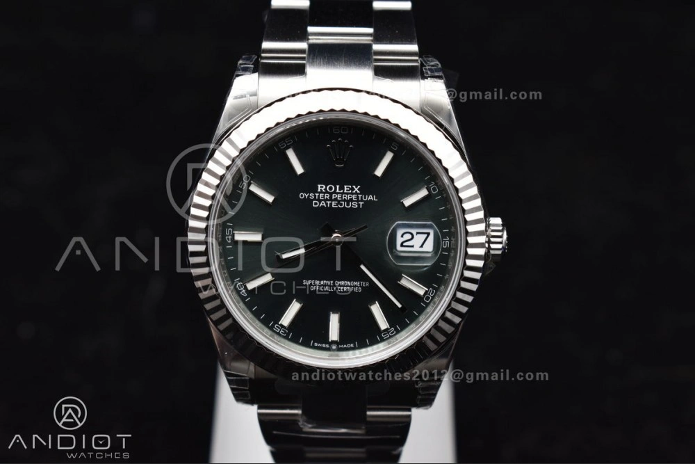 DateJust 41 126334 904L SS VSF 1:1 Best Edition Green Dial On Oyster Bracelet VS3235