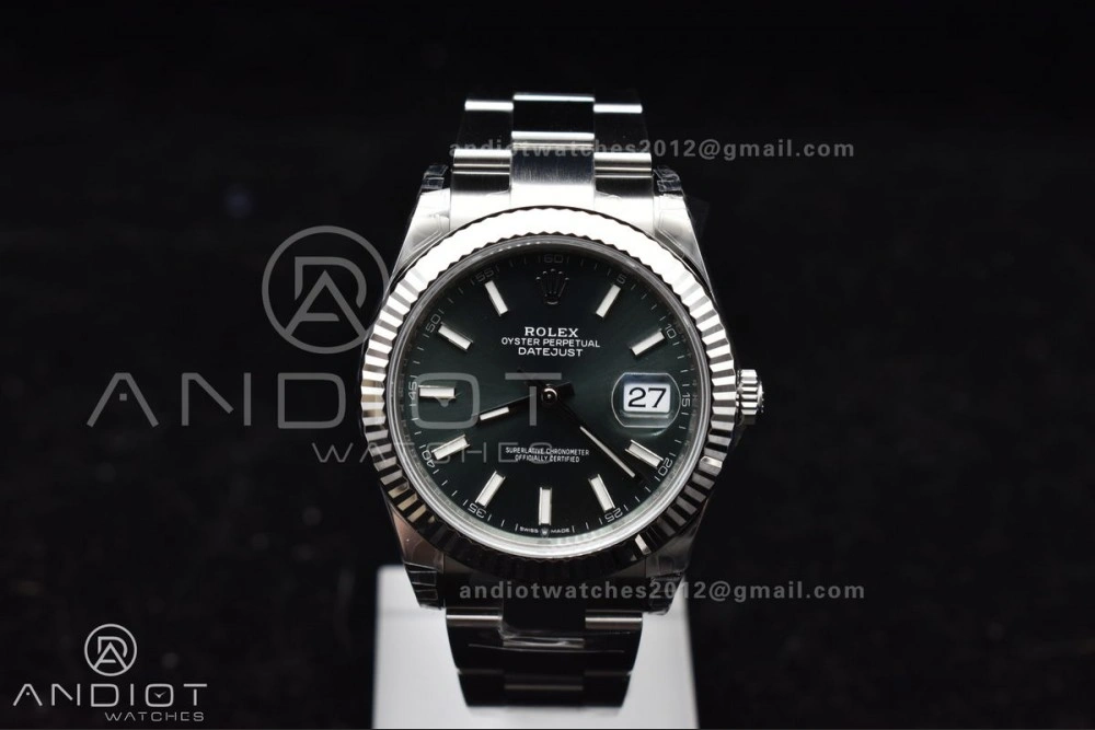 DateJust 41 126334 904L SS VSF 1:1 Best Edition Green Dial On Oyster Bracelet VS3235
