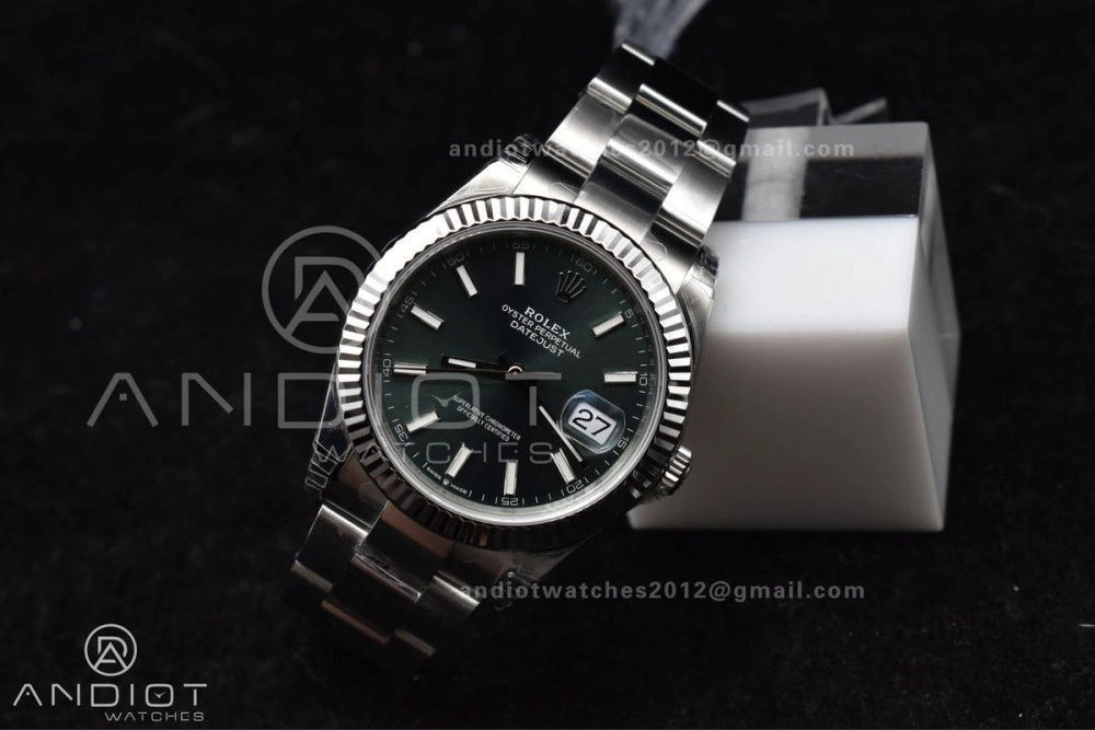 DateJust 41 126334 904L SS VSF 1:1 Best Edition Green Dial On Oyster Bracelet VS3235
