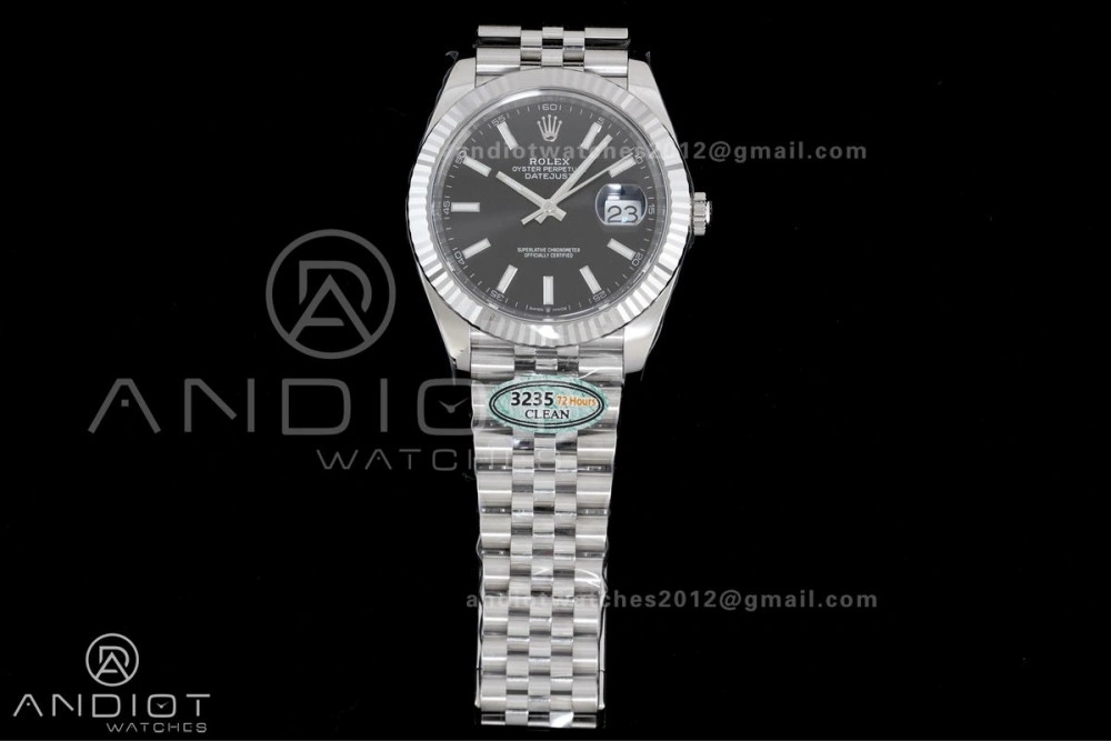 DateJust 41 126334 Clean 1:1 Best Edition 904L Steel Black Dial on Jubilee Bracelet SH3235 (72 Hours Power Reserve)