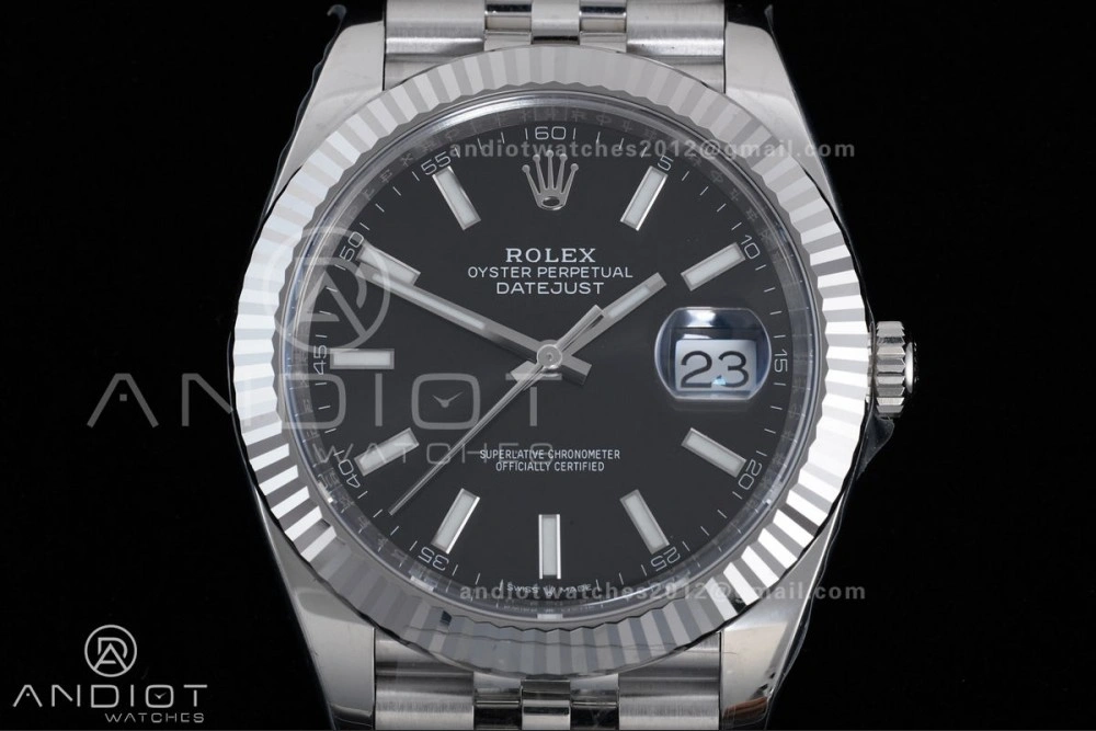 DateJust 41 126334 Clean 1:1 Best Edition 904L Steel Black Dial on Jubilee Bracelet SH3235 (72 Hours Power Reserve)