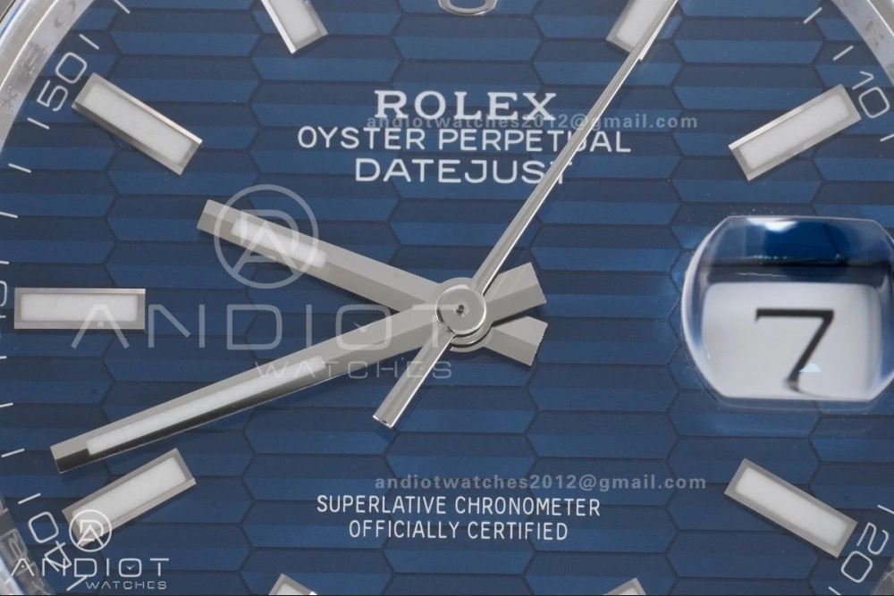 DateJust 41 126334 Clean 1:1 Best Edition 904L Steel Blue Textured Dial on Jubilee Bracelet SH3235