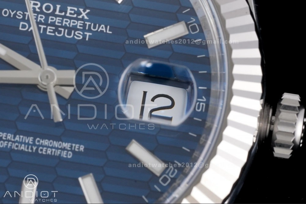 DateJust 41 126334 Clean 1:1 Best Edition 904L Steel Blue Textured Dial on Jubilee Bracelet SH3235