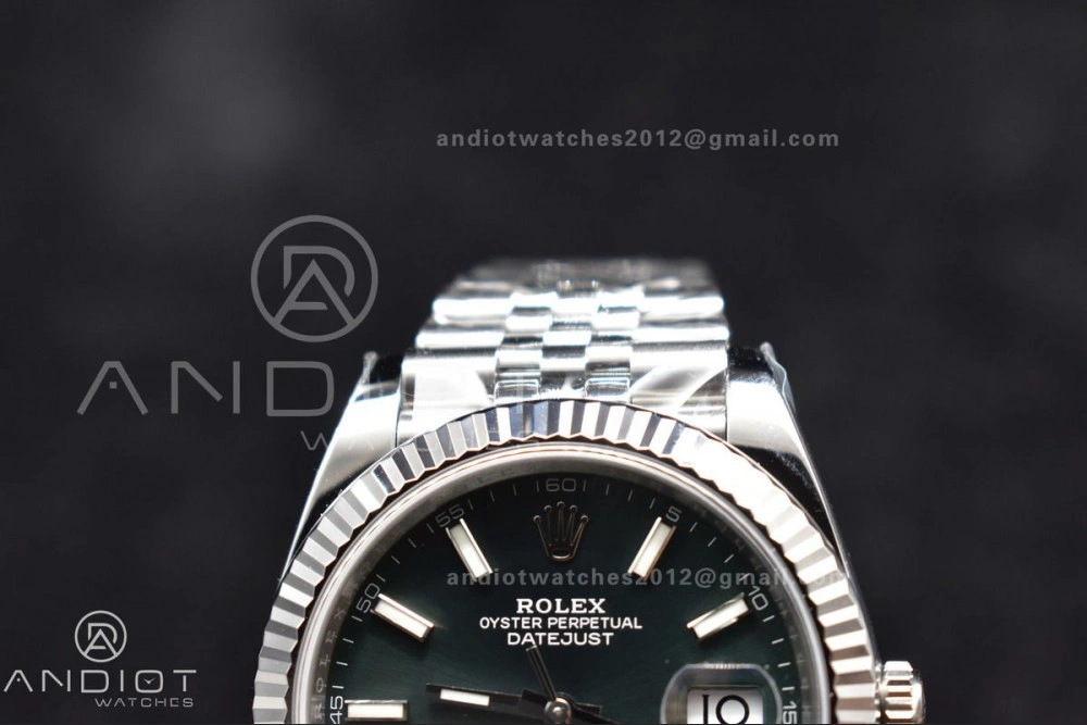 DateJust 41 126334 Clean 1:1 Best Edition 904L Steel Green Stick Dial on Jubilee Bracelet VR3235