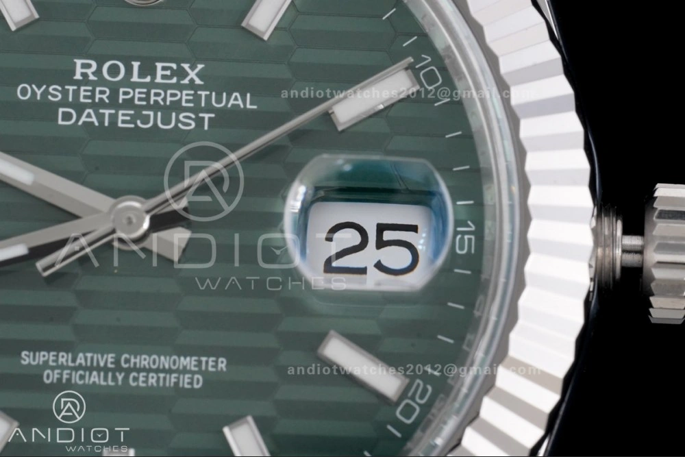 DateJust 41 126334 Clean 1:1 Best Edition 904L Steel Green Textured Dial on Jubilee Bracelet SH3235