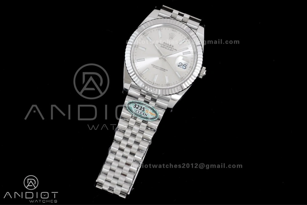 DateJust 41 126334 Clean 1:1 Best Edition 904L Steel Silver Stick Dial on Jubilee Bracelet SH3235